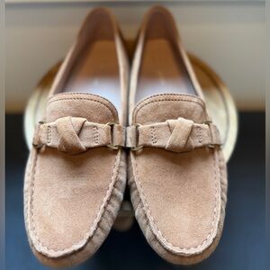 Womens Cole Haan Tan Suede Loafers, Size 10